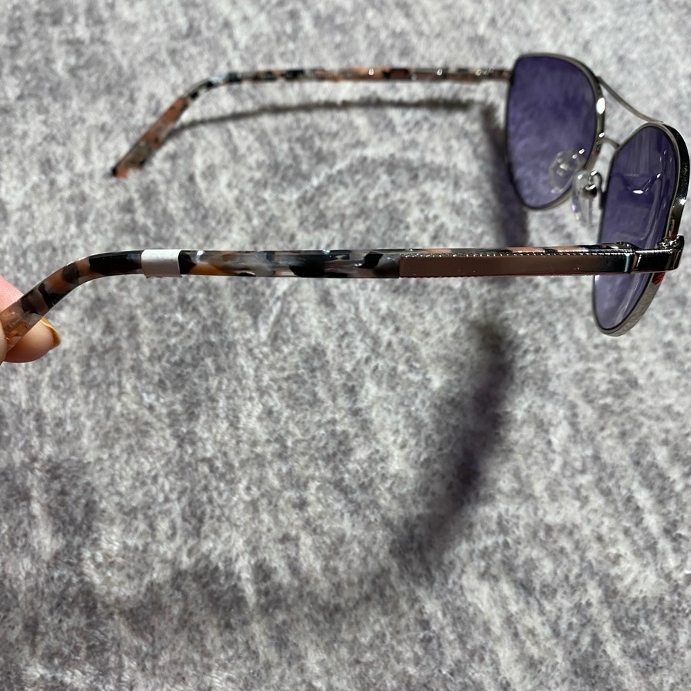 Ted Baker Silver and Lavender Cat Eye Sunglasses - Picture 6 of 11